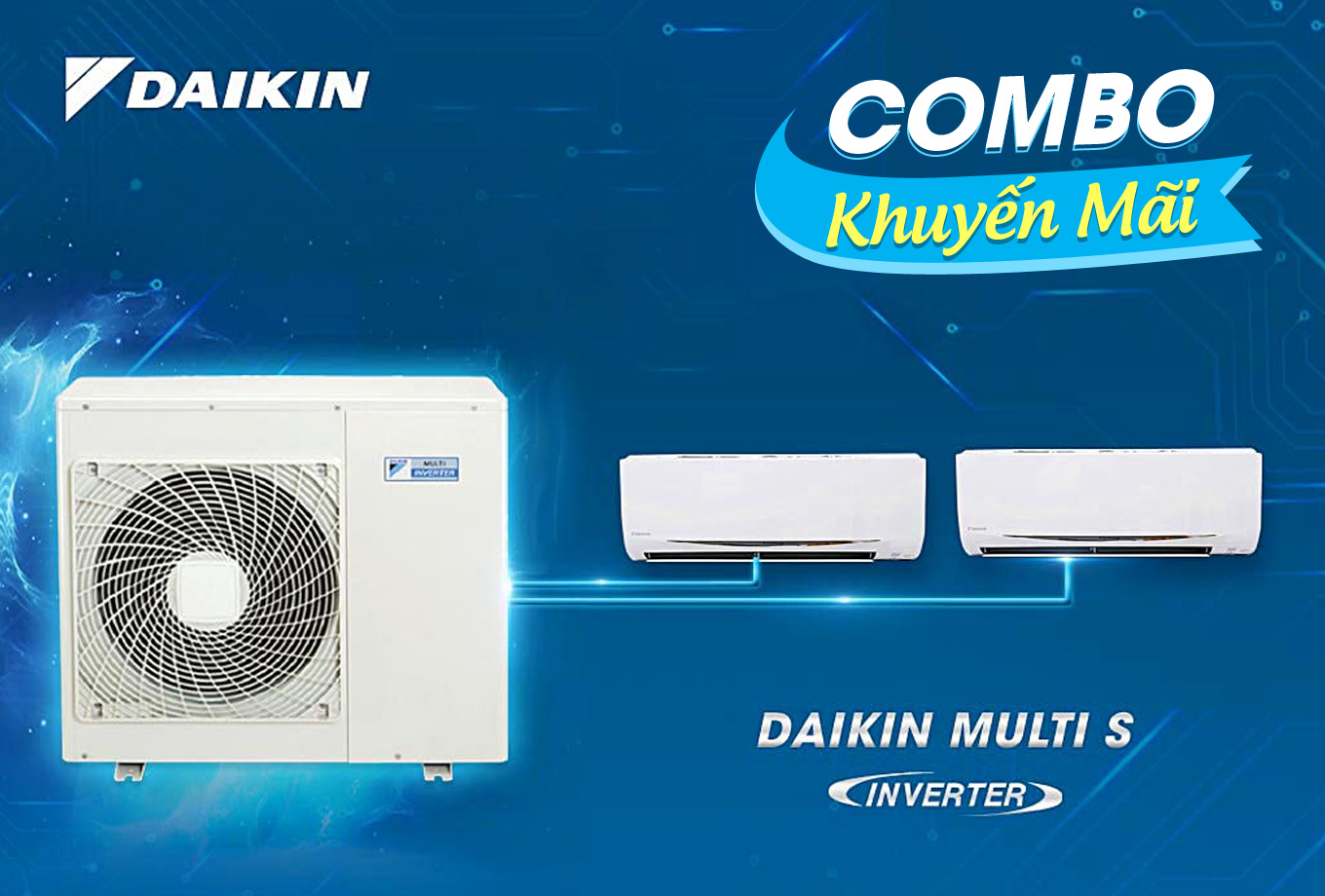 Máy lạnh Daikin Multi S-Combo MKC70SVMV/CTKC25RVMV+CTKC50SVMV